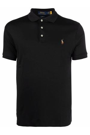 Black cotton polo shirt RALPH LAUREN | 710685514002BLACK